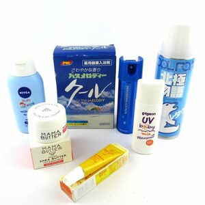 ピジョン他 日焼け止め/入浴剤等 ニベア/ヴェレダ他 未開封有 7点セット まとめて 大量 外装難有 レディース Pigeon etc.