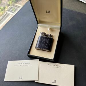 dunhill ダンヒル ハンマー式　革巻き　ライター　箱付き★25