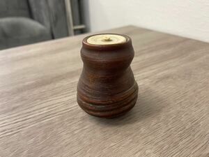 茶道具 茶壺　備前焼 ？　銘有り　Nランク