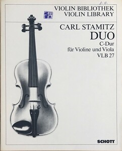 シュターミッツ 二重奏曲 ハ長調 (ヴァイオリン+ヴィオラ) 輸入楽譜 Stamitz Duo in C fur Violin und Viola 洋書