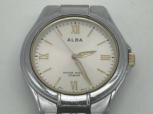 SEIKO セイコー　ALBA アルバ　本物　コンビ仕様　シルバーダイヤル　メンズ時計　動作確認済み