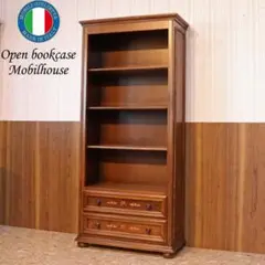 イタリア 本棚 ブックケース 木製 完成品 象嵌 ブックシェルフ
