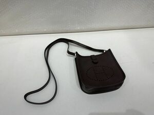 ■エルメス HERMES エヴリン TPM ショルダーバッグ こげ茶色■