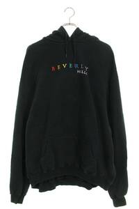 ヴェトモン VETEMENTS サイズ:M BEVERLYHILLS刺繍プルオーバーパーカー 中古 SB01