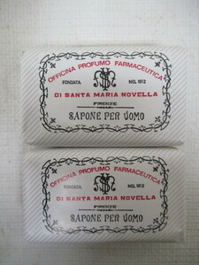 ∀ 134 石鹸 SANTA MARIA NOVELLA サンタ・マリア・ノヴェッラ メンズソープ 130g×2個セット 検：石けん セッケン ソープ 未使用品