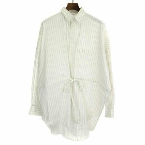 soe ソーイ 18SS REGULAR COLLAR PONCHO STRIPE PATTERM ストライプシャツ ホワイト 0 メンズ ITFXBVD9M2H5