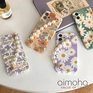 aimoha デイジー＆パールの花柄が可愛いiphoneケース iPhone12 promax