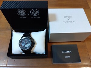 (1円スタート)【未使用/希少】シチズン CITIZEN x TOYOTA86 コラボレーションモデル JW0104-51E/エコドライブ/クロノグラフ/メンズ腕時計