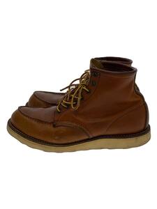 RED WING◆レースアップブーツ・6インチモックトゥ/US10.5/BRW/レザー/縦刺繍羽根タグ