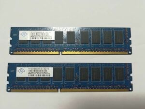 ★中古品NANYA サーバー用メモリ 1R×8 PC3-8500E-7-10-D0★1G×2枚 計2GB