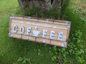 海の見えるカフェ 喫茶店 壁掛け看板① CAFE 自立式看板 #COFFEE #店舗什器 #カフェ#コーヒー