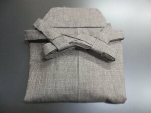 1円 良品 化繊 行灯袴 男性用 灰色 無地 式典 和装 和服 ヘラ付き 紐下83cm 高級【夢職】★★★