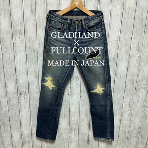 FULLCOUNT×GLADHANDダメージ加工セルビッチデニム！日本製！