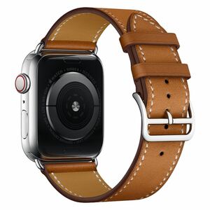 Apple Watch アップルウォッチ バンド　革ベルト　レザーベルトレザーストラップ 38/40/41mm シリーズ2345678SE対応 ブラウン