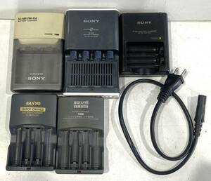 231004G☆ Ni-MH/Ni-cd BATTERY CHARGER バッテリーチャージャー SONY SANYO maxell 5個セット ♪配送方法＝おてがる配送宅急便(EAZY)♪