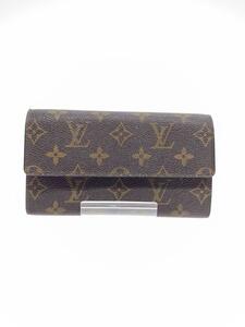 LOUIS VUITTON◆長財布/-/BRW/レディース/角スレ/内側汚れ