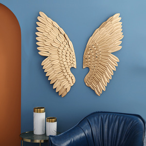 天使の羽モチーフ 壁掛けオブジェ 装飾品 ウォールアート インテリア オーナメント 壁飾り アート アンティーク モダン 未使用 新品