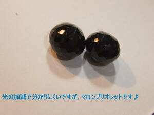 ペアセット! クレオパトラタイプ☆ブラックスピネル イヤリングやピアス等に!カット石 19.45ct 両穴高品質ルース☆　3　 まとめて同梱可能