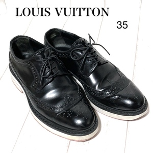 Louis Vuitton ウイングチップシューズ 35/ルイヴィトン ロゴ メダリオン ドレスシューズ