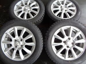 A58　グッドイヤーICENAVI6　185/60R15+アルミホイール　15×5.5J　100-4H　50　中古４本セット