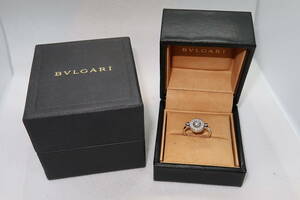 ♪♪BVLGARI ブルガリ K18WG 1P ダイヤモンド リング 9号♪♪