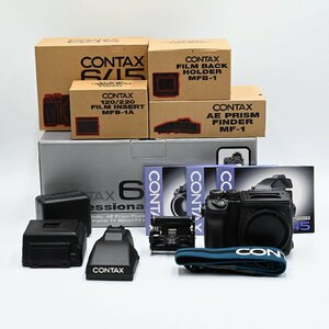 【超希少フィルムカメラセット】元箱内箱付き CONTAX645 ボディ Contax Professional Outfit フィルムカメラ