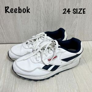 Reebok リーボック　スニーカー 24㎝　靴　ホワイト　ネイビー　白　運動靴