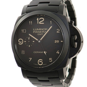 【3年保証】 パネライ ルミノール1950 3デイズ GMT トゥットネロ PAM00438 S番 黒 自動巻き メンズ 腕時計
