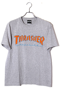 THRASHER スラッシャー SIZE:M ロゴ 半袖Tシャツ GRAY グレー /◆ メンズ