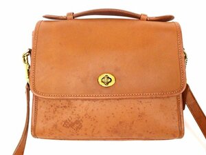 希少☆COACH【コーチ】オールドコーチ USA製 レザーショルダーバッグ☆ヴィンテージ☆キャメル×ゴールド金具☆メンズ☆レディー