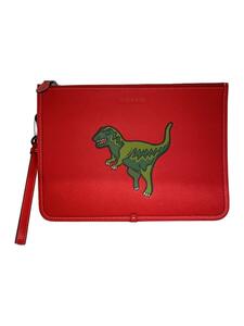 COACH◆Charter Pouch/Rexy/セカンドバッグ/PVC/RED/CF064