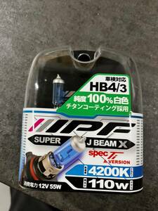 IPF SUPER J BEAM X 42J5 4200K HB3/4 ハロゲン　ヘッドライト　バルブ