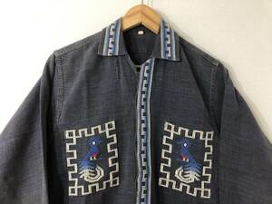 60-70年代 ビンテージ グアテマラ シャツ 刺繍 ガテマラ ハンドメイド 50