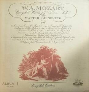 輸入LP盤 ワルター・ギーゼキング　Mozart Pianoソナタ16番 K570～アダージョ K356