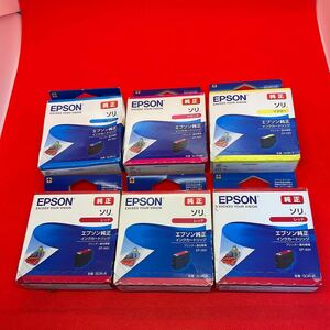 ◎（A080）★EPSON エプソン 純正 インクカートリッジSOR-C SOR-M SOR-Y SOR-R ソリ4色 6個 未開封 期限切れ