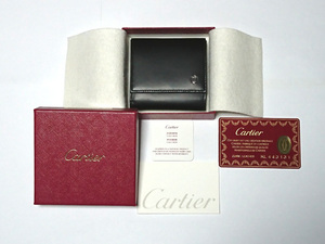 《未使用・超美品》　カルティエ　Cartier　コインケース　小銭入れ　ブラック　レザー　ヴィンテージ　レア