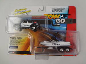 JOHNNY LIGHTNING　ジョニーライトニング　1/64　Jeep Cherokee XJ with Boat and Trailer　ジープチェロキー　ボート　トレーラー