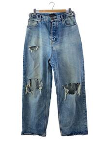 BALENCIAGA◆Destroyed Super Large Baggy Jeans/ボトム/XS/コットン/IDG/697833