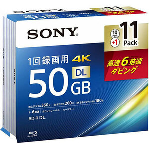 まとめ得 SONY ソニー ビデオ用BD-R(一回録画)50GB6倍速11枚パック 11BNR2VMPS6 x [2個] /l