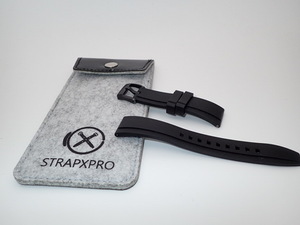 STRAPXPRO　ユニバーサル　ラバーバンド　OE-20U シリーズ　バンド　ブラック　　バックル　ブラック
