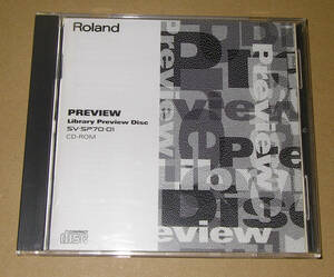 ★ROLAND SAMPLE ARCHIVES PREVIEW SV-SP70-01 SOUND LIBRARY (CD-ROM)★