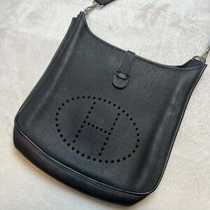 【美品】 HERMES エルメス エブリン ブラック 黒 ショルダーバッグ G刻印