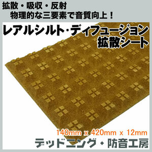 レアルシルト・ディフュージョン(REAL SCHILD DIFFUSION)拡散シート安心の国内生産140mmx420mmx12mm!デッドニング・防音工房インボイス対応