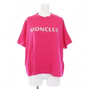 モンクレール MONCLER 20SS T-SHIRT GIROCOLLO Tシャツ カットソー 半袖 ロゴ XS ピンク /KH レディース