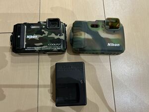 中古　 Nikon COOLPIX AW130 カムフラージュグリーン コンパクトデジタルカメラ