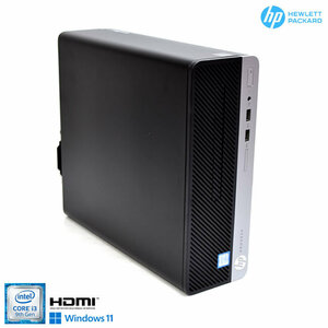 HDMI 中古パソコン HP ProDesk 400 G6 SFF 第9世代 Core i3 9100 M.2SSD512G HDD1TB メモリ8G USB3.1 マルチ Windows11