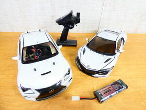 ◎ジャンク ラジコンカー R/C 車両＆送信機セット まとめて 2.4GHz レクサス(全長約40cm)/NSX(全長約43cm) 動作未確認 詳細不明 ＠100(4)