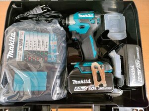 【１円スタート】マキタMakita TD173DRGX インパクトドライバ マキタ純正バッテリ、充電器、ケース付 ブルー 未使用