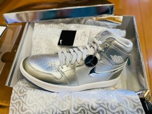 ★25.5 NIKE ナイキ エア ジョーダン 1 G シルバーNIKE AIR JORDAN 1 High Golf Gift Giving ★