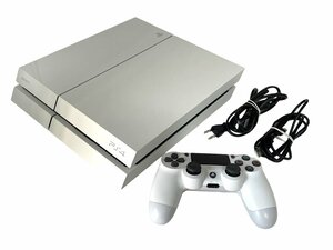 ■【美品】SONY PlayStation4 500GB CUH-1100A グレイシャーホワイト ソフト付 ソニー プレイステーション4 コントローラー付 動作品